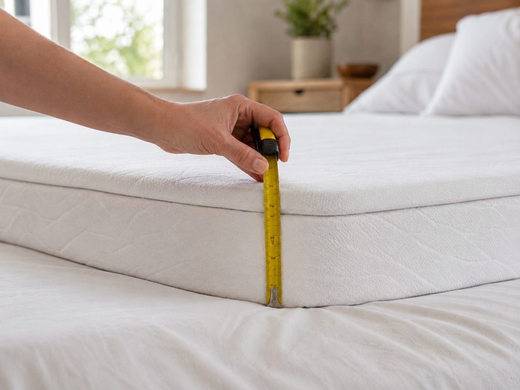 Mesurer l’épaisseur d’un surmatelas avant achat